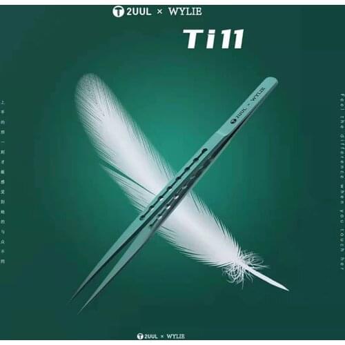 Laster 2UUL Ti 11 Titanium Alloy Straight Tweezers Are Used For Mobile Phone Motherboard Repair Precision Flying Lead Hand Tools
