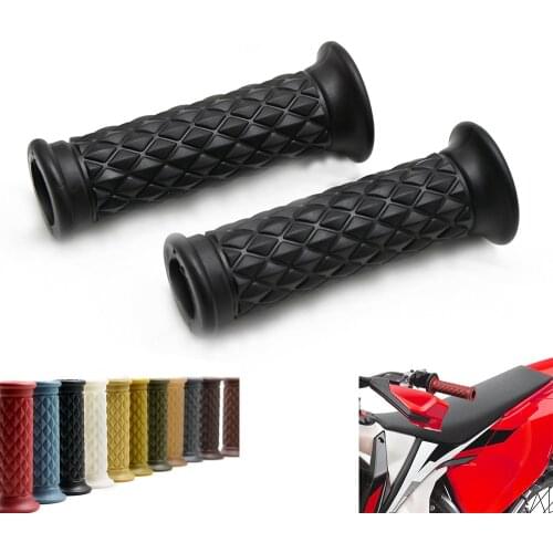 22mm Handle Bar Retro Rubber Motorcycle Bike Vintage Handlebar Coke Bottle Hand Grip For Harley Truimph CG125 CB400 Cafe Custom