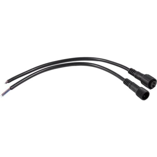 Male Female Plug 2 Pin LED Waterproof Connector Cable Black