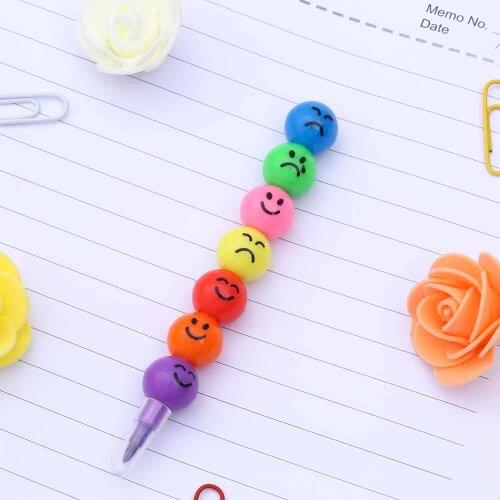 TOMTOSH7 Color Crayon For Graffiti Pen Ballpen Smiling crayons Stationery Pens