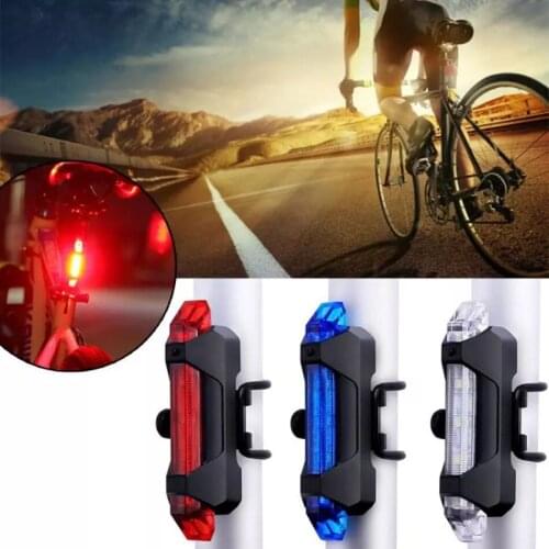 Bicycle LED Taillight Portable Light USB Style Rechargeable Bike Accessories Hot Bike Cycling Rear Tail Light Safety Warn Light