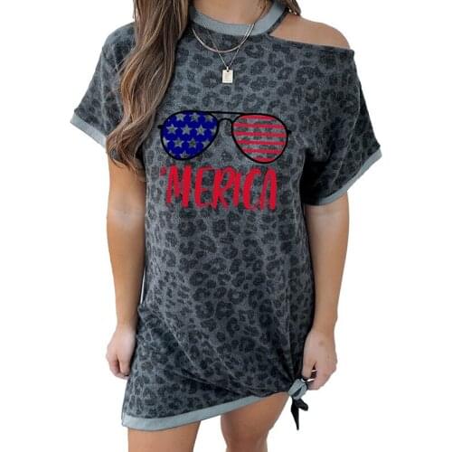 Vintage Women Tshirt Dress Letter Leopard Print O-neck Hollow Out Sexy Dress 2021summer Streetwear Casual Chic Dress Plus Punk