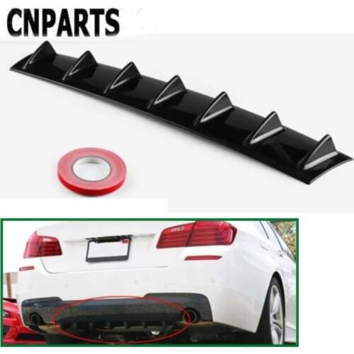 CNPARTS For Ford Focus 2 3 Fiesta Mondeo Ranger Kuga Seat Leon Ibiza Lexus Car Rear Bumper 3D Cool Shark Spoiler Stickers