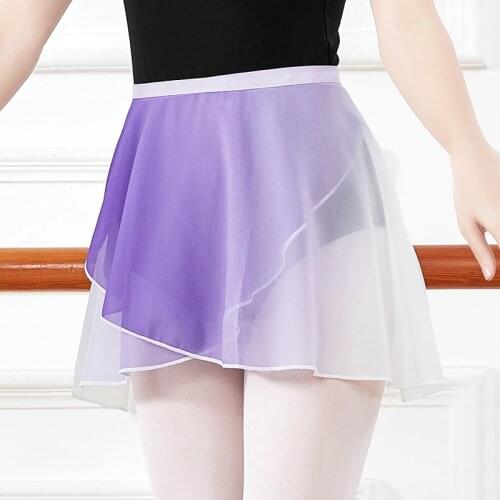 Ballet Skirt Adults Children Dance Ballet Tulle Skirt Ballerina Ballet Exercise Training Stage Gradient Chiffon Lace-up Skirts