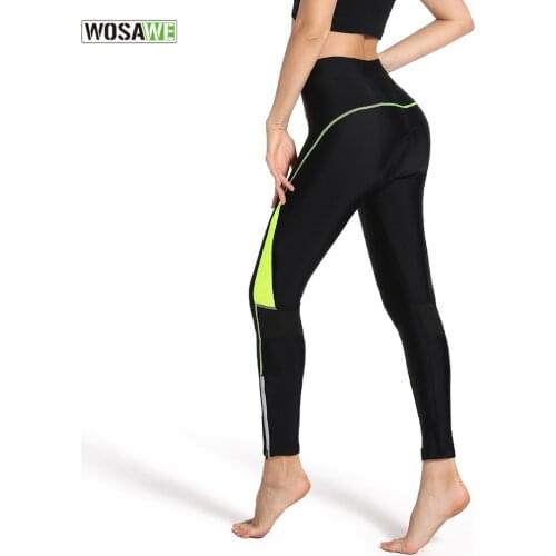 WOSAWE Womens Cycling Tights Spandex Bike Pants Bottoms Breathable Mountain Bicycle MTB Road Bike Cycling Pant