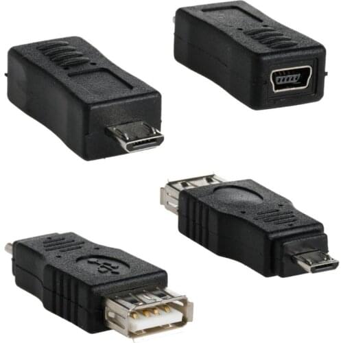 10pcs OTG 5 pin F/M mini changer adapter converter USB male to female micro USB