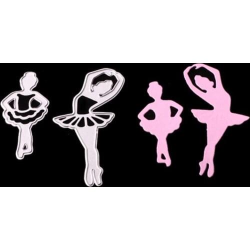 2pcs/lot Ballet Dancer Cutting Dies Stencil Scrapbooking Embossing Paper Cards Making Crafts DIY Cutting Dies