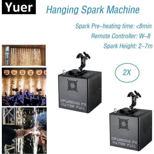 2Pcs Flight Case and 2 Bags Powder 500W Wedding Firework Machine Cold Spark Fountain Fireworks Machine DMX Control Dj Equipments