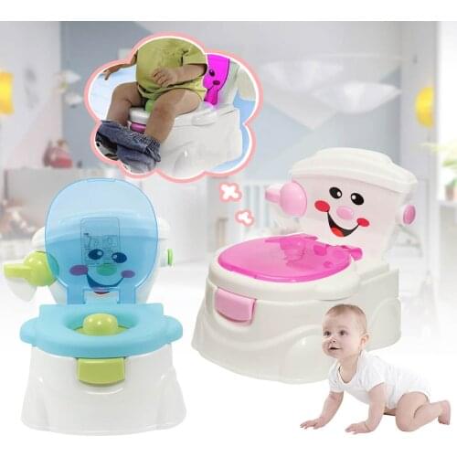 2 in 1 Childrens Pot Soft Baby Potty Plastic Road Pot Infant Potty Training Cute Baby Toilet Safe Kids Potty Trainer Seat Chair