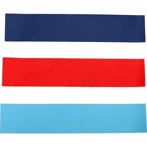 3pcs/set Car-styling For BMW M3 M5 M6 E46 E39 E60 E90 Car Stickers Decals Carbon Fiber front Grill Stripes decals