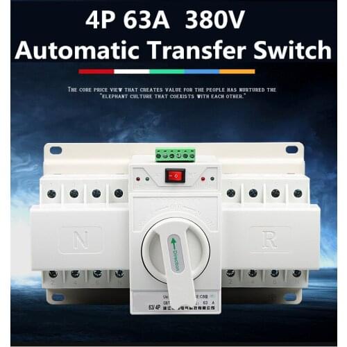 4P 63A 380V MCB type Dual Power Automatic transfer switch ATS