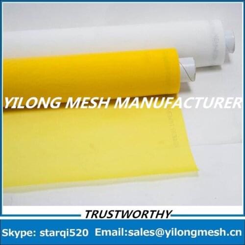 Free Shipping!!! 20 Meters 77T(195mesh) -55um-315cm Yellow Polyester Monofilament Silk Screen Printing Mesh