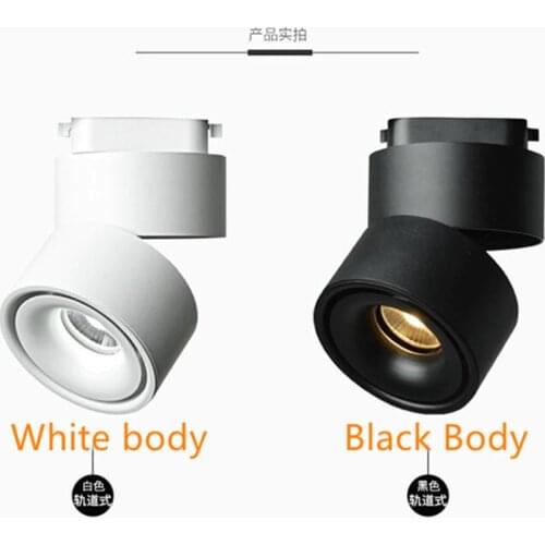 Free Shipping 4pcs/lot High Power 15W 20W COB LED Track Lighting Dimmable Warm Cool White Rail Spot Lights Dimmable AC110V/220V