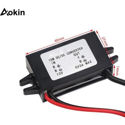 DC-DC Converter Step Down Module 12V to 5V Micro USB Output Buck Power Adapter for GPS
