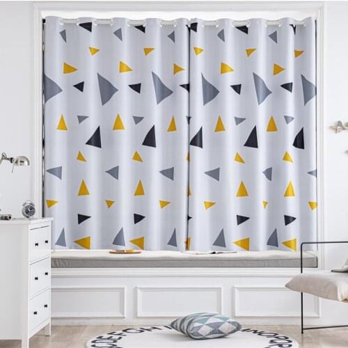 GY2858 Colorful Triangle Printing 1PC Short Curtain Living Dining Room "Customise" Bedroom