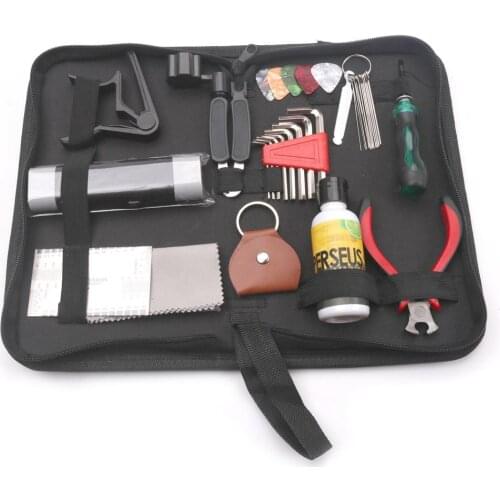 Guitar Tool Kit Repairing Maintenance Tools Guitar Care 3 in 1 String Winder Leveling Action Ruler Fret Sanding File Set