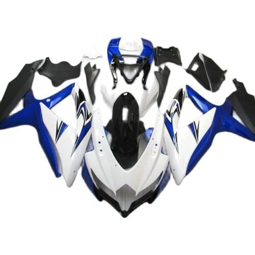 100% Fit Injection Fairings for SUZUKI GSXR 600 750 2008 2009 2010 Blue White Black Fairing kit GSXR600 GSXR750 k8 k9 k10 PL416