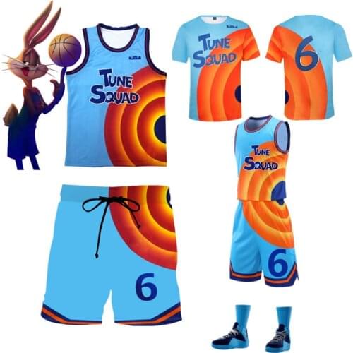 Movie Space Jam 2 Jersey James 2021 #6 Cosplay Tune Squad Shirt Vest Shorts Summer Trendy New Basketball Sports Suit