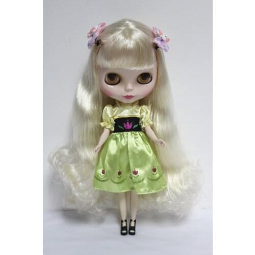 Blygirl Blyth doll White white bangs hair No.36097 normal body 7 joints 1/6 body DIY dolls supple for their makeup
