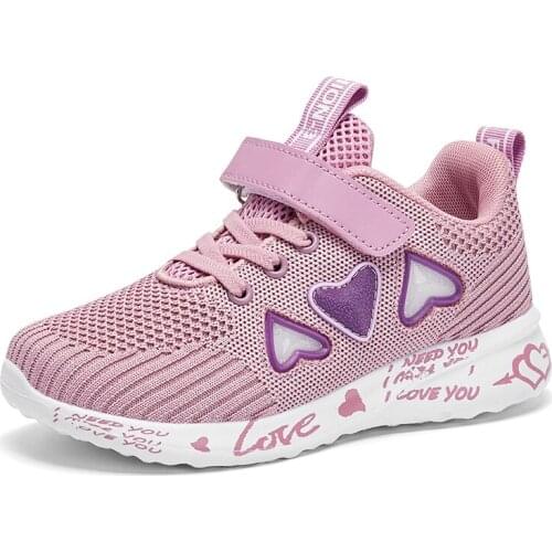 Summer Girls Sneakers Breathable Non-slip Sport Shoes Pink Soft Childrens Footwear Light Kids Shoes Students Casual Shoes