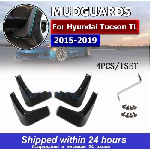 Molded Mud Flaps For Hyundai Tucson TL 2015 - 2019 Mudflap Splash Guards Mudguard Fender Front Rear 2016 2017 2018