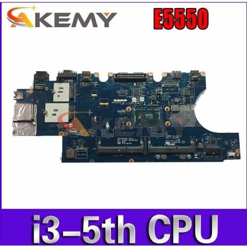 Akemy I3-5010U LA-A911P For Dell Latitude E5550 Laptop Motherboard CN-0H89GR H89GR M0YKF Mainboard 100%Tested