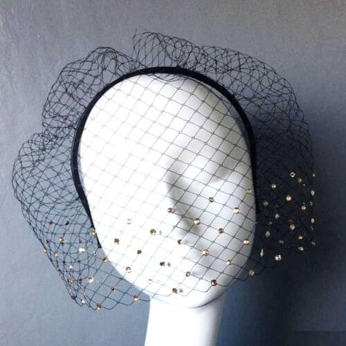 Fashion Retro elegant bride veil Blusher Veil wedding half-covered veil woman cover accessories travel bridal veil