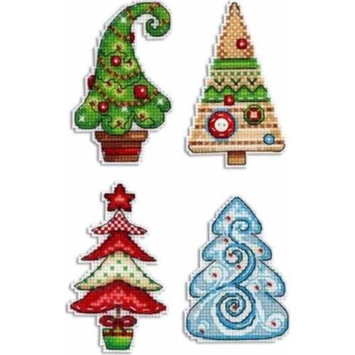 BXT10 Decoration Home Decor Homfun Craft Christmas Cross Stich Set Counted DIY Cross Stitch Kits Fridge Refridgerator Magnets