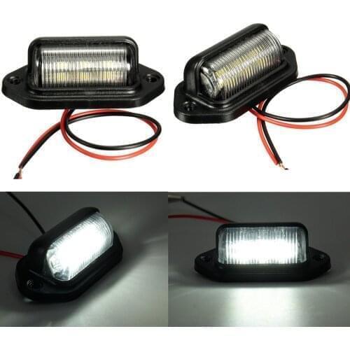 License Plate Light 6LED Number Truck License Plate Light Lamp Bulbs for Boat Motorcycle Auto Aircraft RV Truck Trailer 12V