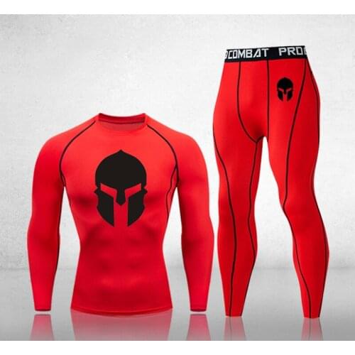 New Jogging Suit Mens Autumn Winter Outdoor Gym Thermal Underwear Compression Running Tights Hot Sports Suit Clothing S-4XL
