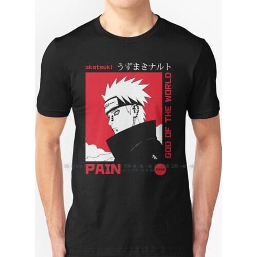 Pain T Shirt 100% Pure Cotton Shippuden Sasuke Nagato Uzumaki Kakashi Pain Akatsuki Creative Trending Vintage Cool Gift Euro Us