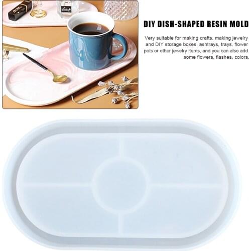 Oval Dish Silicone Mold Diy Tray Resin Mould Handmade Jewelry Storage Plate Making Craft Tool Home Ornament