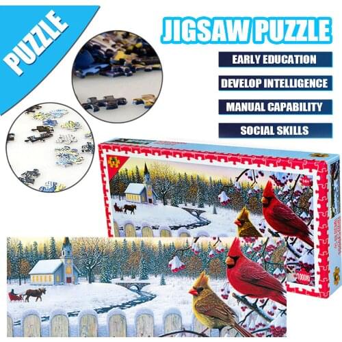 35.6x13.6 Inch Puzzles Jigsaw Baby Educational Learning Toys Adults Puzzles 1000 Piece Landscape Puzzle Game Interesting Toys