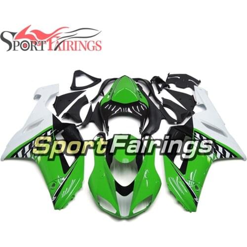 Full Fairings For Kawasaki ZX6R ZX-6R Ninja 636 07 08 2007 2008 Sportbike ABS Motorcycle Body Kit Plastic Carenes Green White