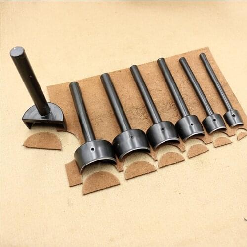 15mm-45mm Semi-circular Punch Belt Punch Tail Cut Half Round Cutter 1/2 Round Angle Hole Punches Leather Craft PunchingTools