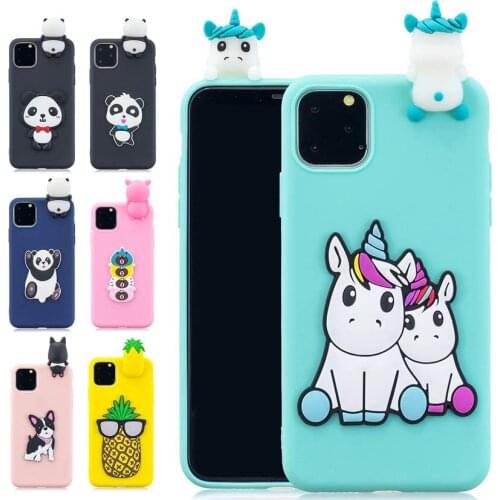3D Stress Relief Silicon Phone Case For iPhone 11 Pro 2019 new Cute Soft Unicorn panda bear Cases For iPhone 11 pro max 11 Cover