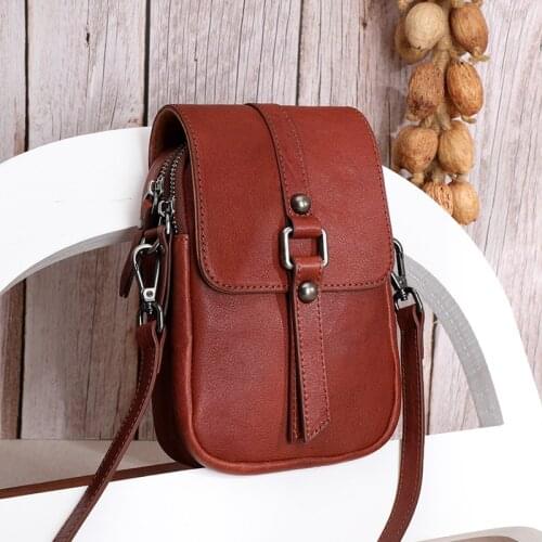 Women Messenger Bags Cell Phone Cellphone Bag Genuine Leather Shoulder Crossbody Bags Bolsas ladies Daily Use Mini Women Wallet