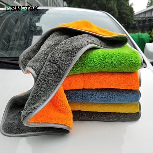 DSMOTEK Car Washing Rag Soft Super Absorbent Car Cleaning Towel 45*38CM 800GSM Automobile Windows Interior Clean Drying Towel