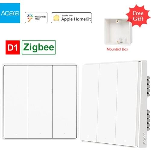Aqara Smart Wall Light Switch D1 Zigbee WiFi Remote Control Wireless Switches With/No Neutral Work For Mi home Apple Homekit
