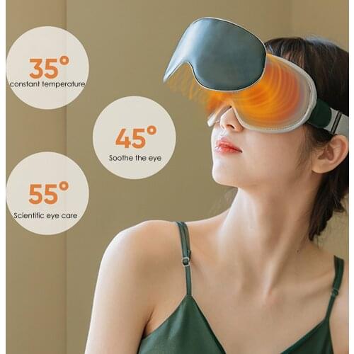 Smart Vibration Eye Massager Hot Compress USB Heating Steam Eyeshade Eye Mask Anti Dark Circle Fatigue Relief Sleep Travel New