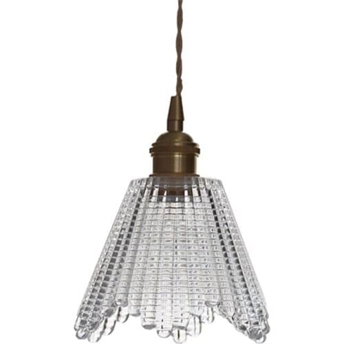 Japanese Loft Decor Vintage Pendant Light LED Brass Glass Hanging Lamp Dining Room Indoor Lighting Antique Droplight Luminaire