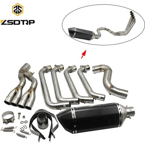 ZSDTRP CBR650 Motorcycle Full Exhaust System Front Middle Link Pipe for Honda CBR650F CBR650 CB650F Modified Exhaust System