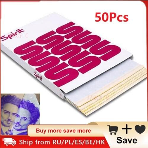 50Pcs Tattoo Transfer Paper A4 Size Blank Tattoo Stencil Copier Paper Disposable Tattoo Accessories For Thermal Transfer Machine