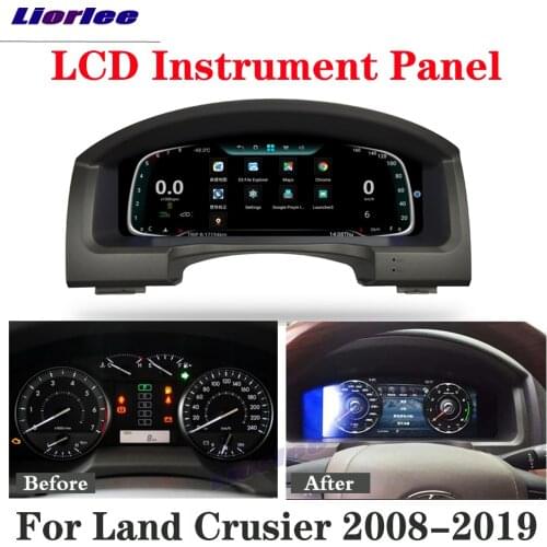 Car Accessories LCD Instrument Panel Cluster For Toyota Land Cruiser 2008-2018 2019 Android GPS Navigation Dashboard Refit
