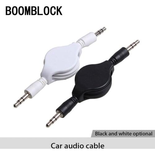 Car Telescopic Aux Audio Cable Vehicle MP3 Data Line for Nissan Qashqai J11 Opel Astra H J G Kia Rio 3 Ceed Skoda Octavia A5 A7