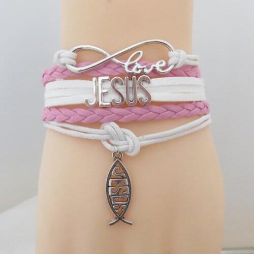 Infinity Love Jesus Bracelet Charm Believe God Jesus Bracelets For Women And Men Girls Gifts