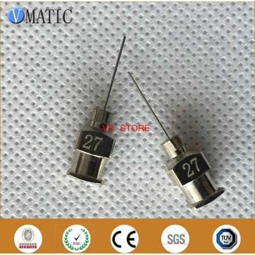 Free Shipping 1/2 Inch Tip Length 27G All Metal Tips Blunt Stainless Steel 12Pcs Glue Dispensing Syringe Needle Tips