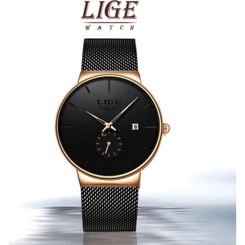 Relogio Masculino LIGE Sports Date Mens Watches Top Brand Luxury Waterproof Sport Watch Men Ultra Thin Dial Quartz Wrist Watch