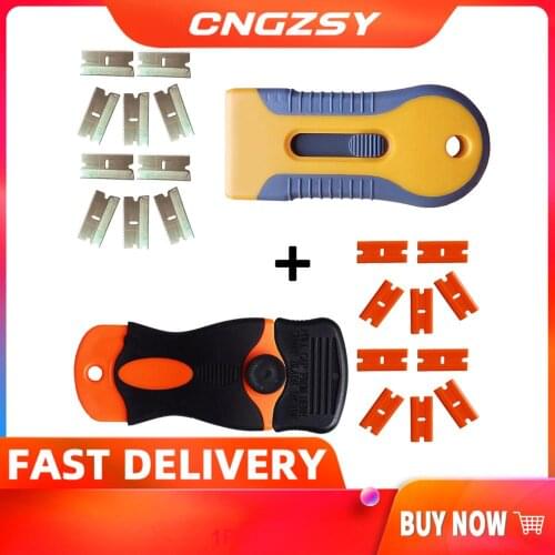 CNGZSY Old Glue Remover Knife Ceramic Glass Oven Paint Razor Scraper Window Glass Clean Spatula Car Sticker Decals Squeegee K57A