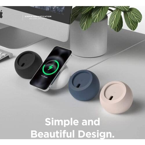 Magsafe Charger Holder Stand for iPhone 12 Pro Max Silicone Mount Desktop Fast Charging Magnetic USB Phone Charger Support